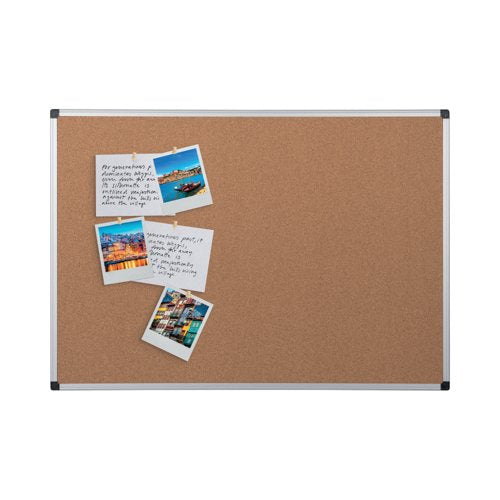 Bi-Office Aluminium Frame Cork Noticeboard 1200x900mm CA051170