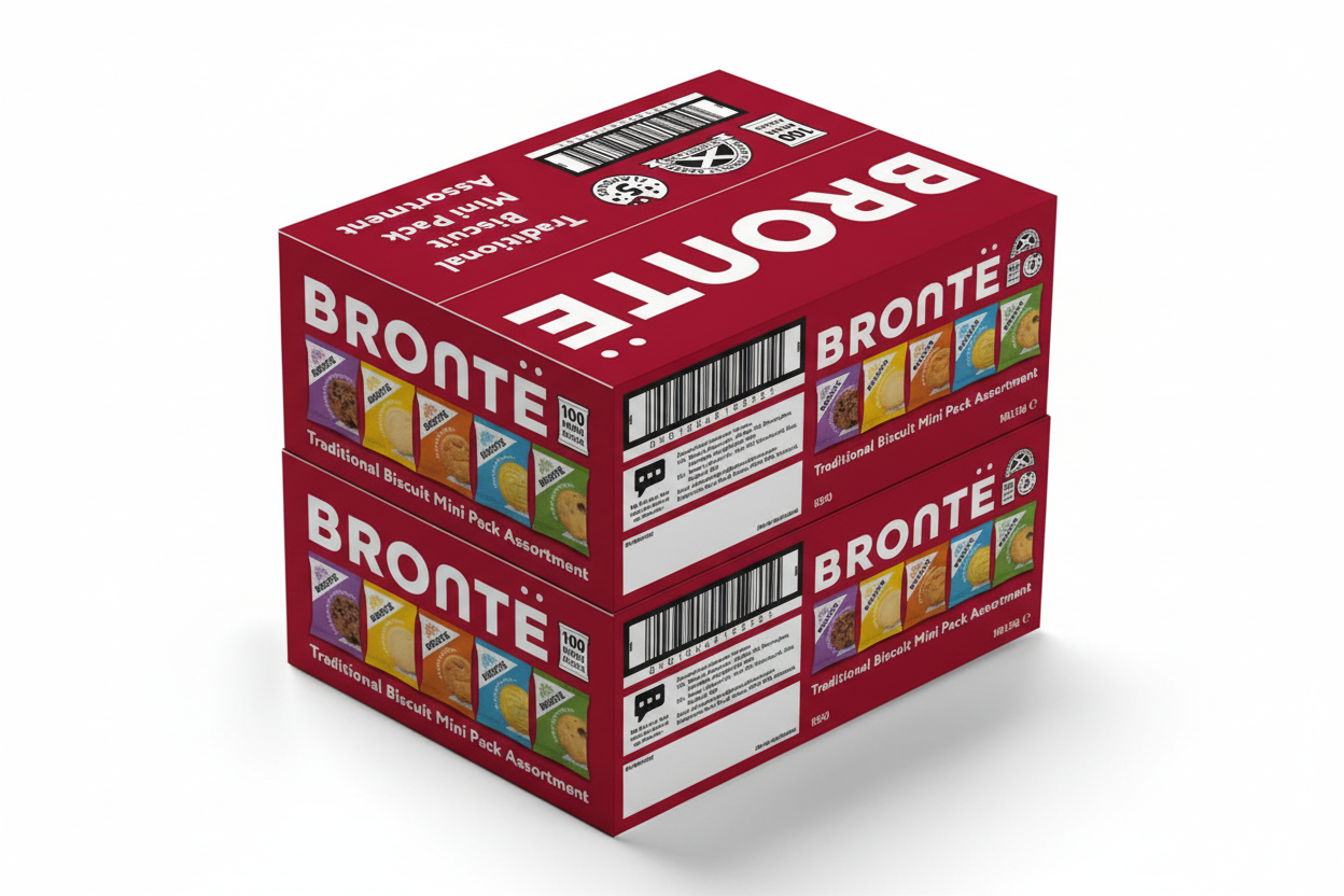 Bronte Traditional (20261) Biscuit Mini-Packs Individually Wrapped 100 Packs of 2