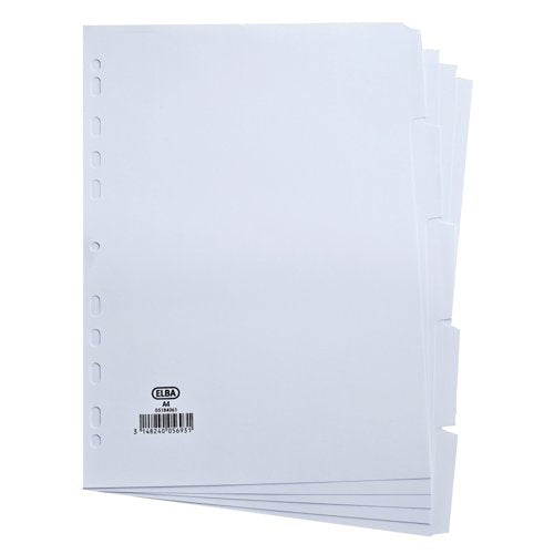Elba 5-Part Divider 160Gsm Manilla Multipunched A4 White 100204880