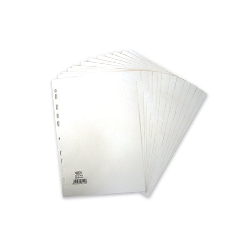 Elba 12-Part Divider 160Gsm Multipunched A4 White 400007502