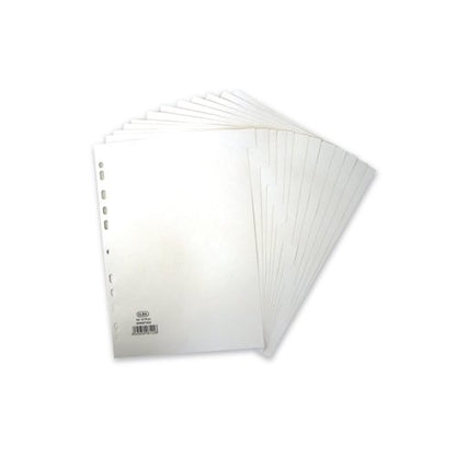 Elba 12-Part Divider 160Gsm Multipunched A4 White 400007502