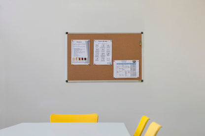 Bi-Office Maya Cork Noticeboard Aluminium Frame 2400x1200mm - CA211170