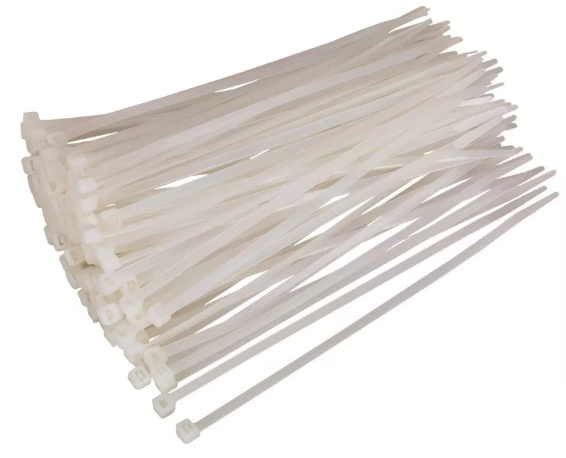White Cable Ties 200x4.6mm Pack 100's