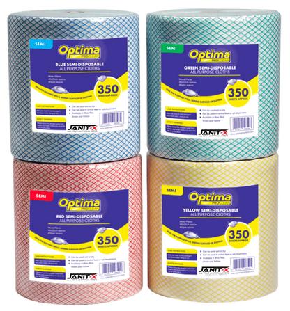 Ramon Hygiene Optima All Purpose, Non Woven Cloth Roll 350 Sheet {Yellow} - UK BUSINESS SUPPLIES