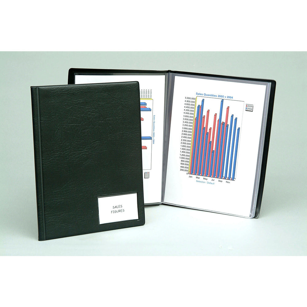 Guildhall A4 Display Book 12 Pocket Black - CDB12Z