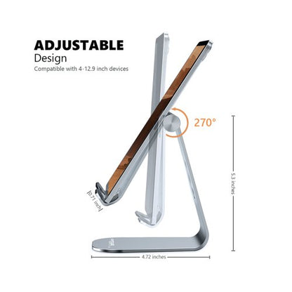 Contour Ergonomics Large Tablet/Phone Stand 4-13 Inches Silver CE10139