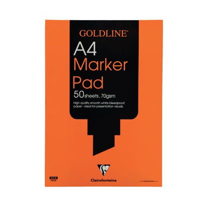 Clairefontaine Goldline 50 Sheet 70gsm Marker Pad A4 White GPB1A4