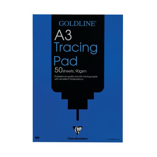 Clairefontaine Goldline Professional Tracing Pad 90gsm 50 Sheets A3 GPT1A3