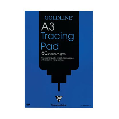 Clairefontaine Goldline Professional Tracing Pad 90gsm 50 Sheets A3 GPT1A3
