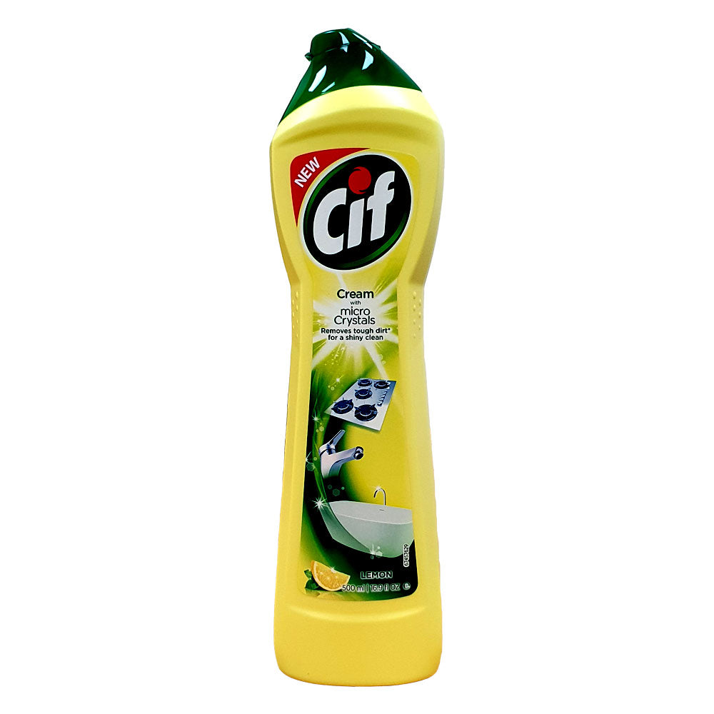Cif Lemon Cream Cleaner multipurpose surface cleaner with 100% Natural | Multi-Pack Bundle 3 x 500ml