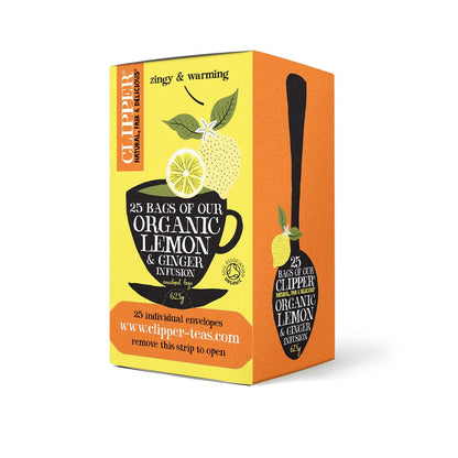 Clipper Organic Infusions Lemon & Ginger 25's - UK BUSINESS SUPPLIES