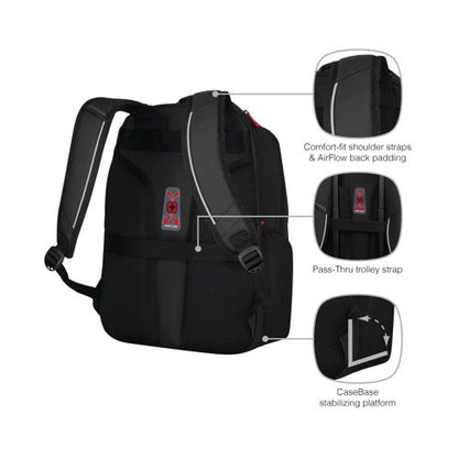 Wenger Altair 15.6 Inch Laptop Backpack with Tablet Pocket Black 653186