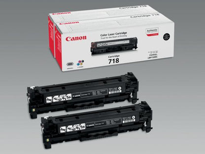 Canon 718VP Toner Cartridges Black Twin Value Pack 2662B005