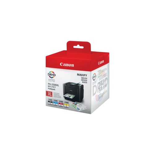 Canon PGI-2500XL Ink Cartridges High Yield CMYK Multipack 9254B010
