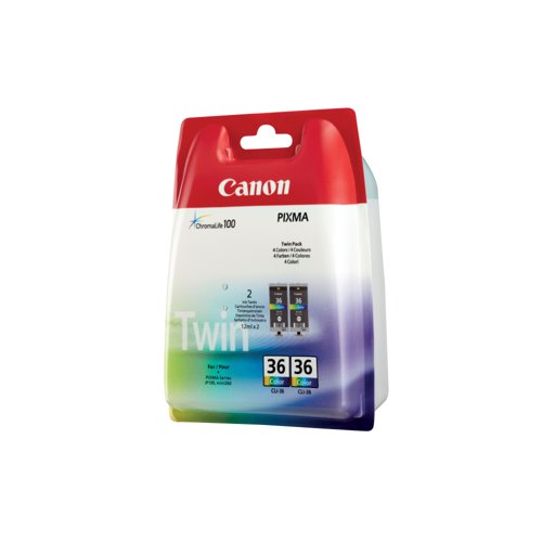 Canon CLI-36 Ink Cartridge Twin Pack CMY Colour 1511B025
