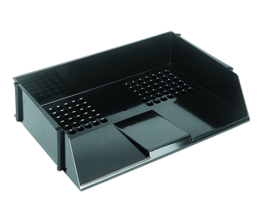 ValueX Deflecto Letter Tray Wide Entry A4/Foolscap Landscape Black - CP028YTBLK