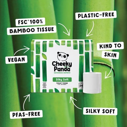 Cheeky Panda 3-Ply Toilet Tissue 200 sheets (Pack of 24) PFTOILT24
