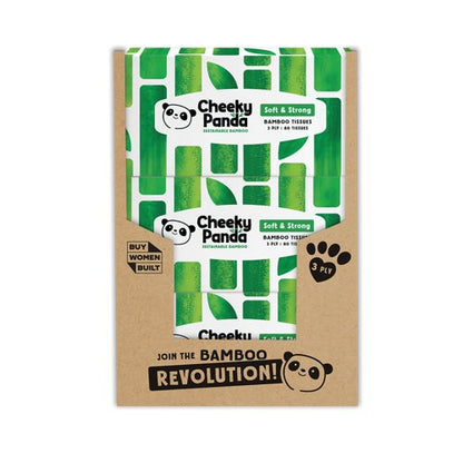 Cheeky Panda Bamboo Tissues 3-Ply 80 Tissues (Pack of 12) 1103039