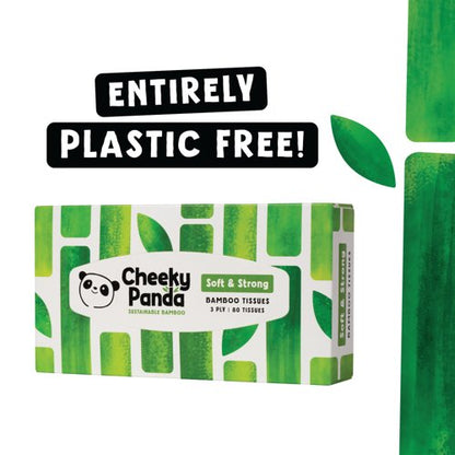 Cheeky Panda Bamboo Tissues 3-Ply 80 Tissues (Pack of 12) 1103039