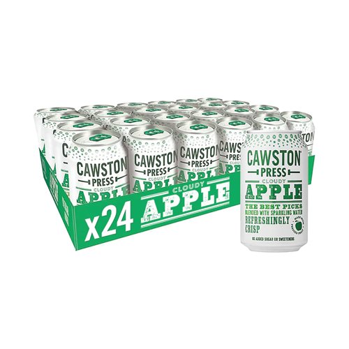 Cawston Press Sparkling Cloudy Apple Soft Drink 330ml Can (Pack of 24) CANS101
