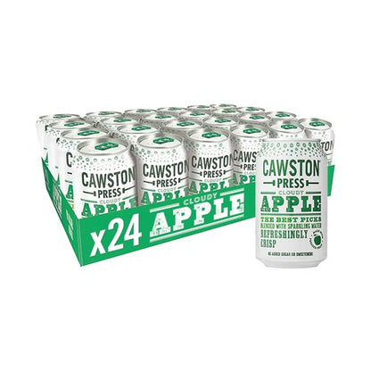 Cawston Press Sparkling Cloudy Apple Soft Drink 330ml Can (Pack of 24) CANS101