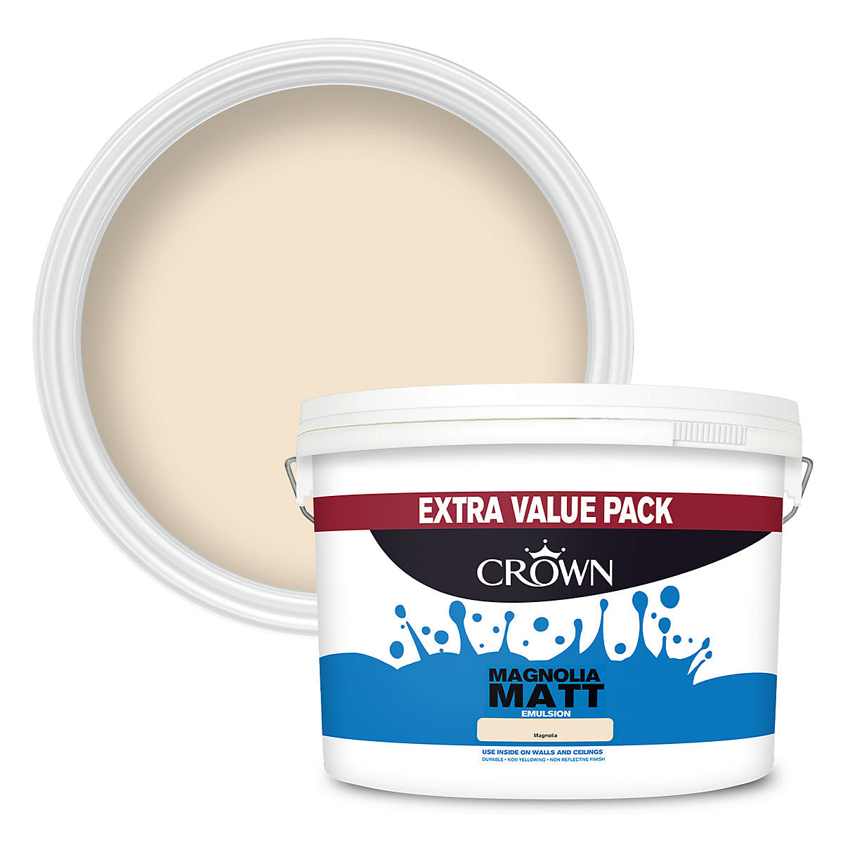 Crown Walls & Ceilings Emulsion Matt Magnolia - 10L