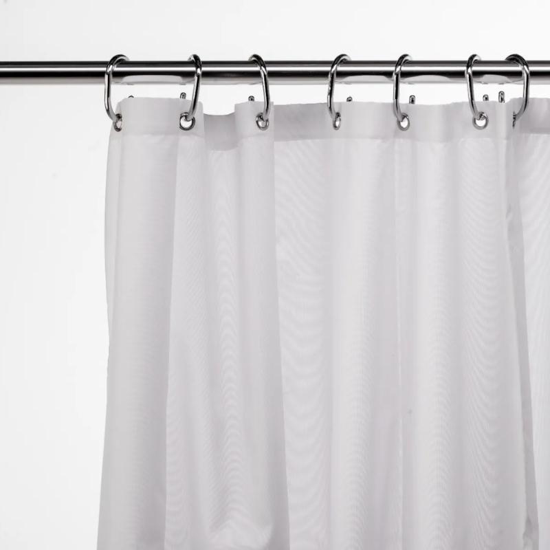 Croydex Shower Curt Textile Wht Af159022, Polyester, White, 1800 X 1800mm