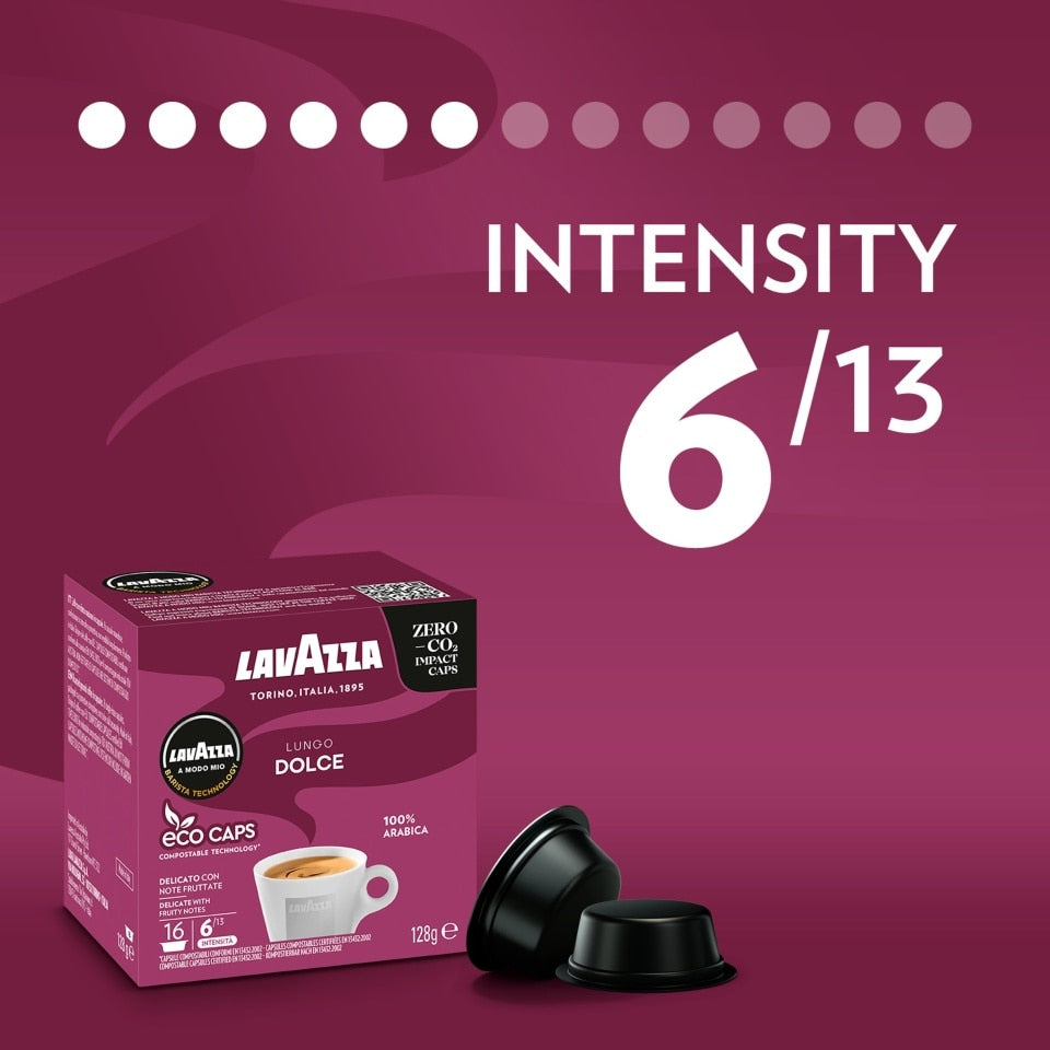 Lavazza A Modo Mio Lungo Dolce Eco Caps | 5 x 16's Bundle {80's}