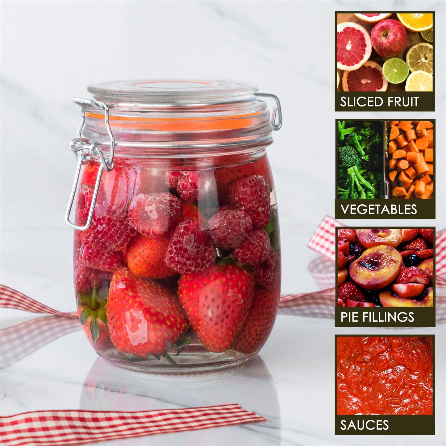 Fixtures Cliptop Glass Preserving Jar 800ml
