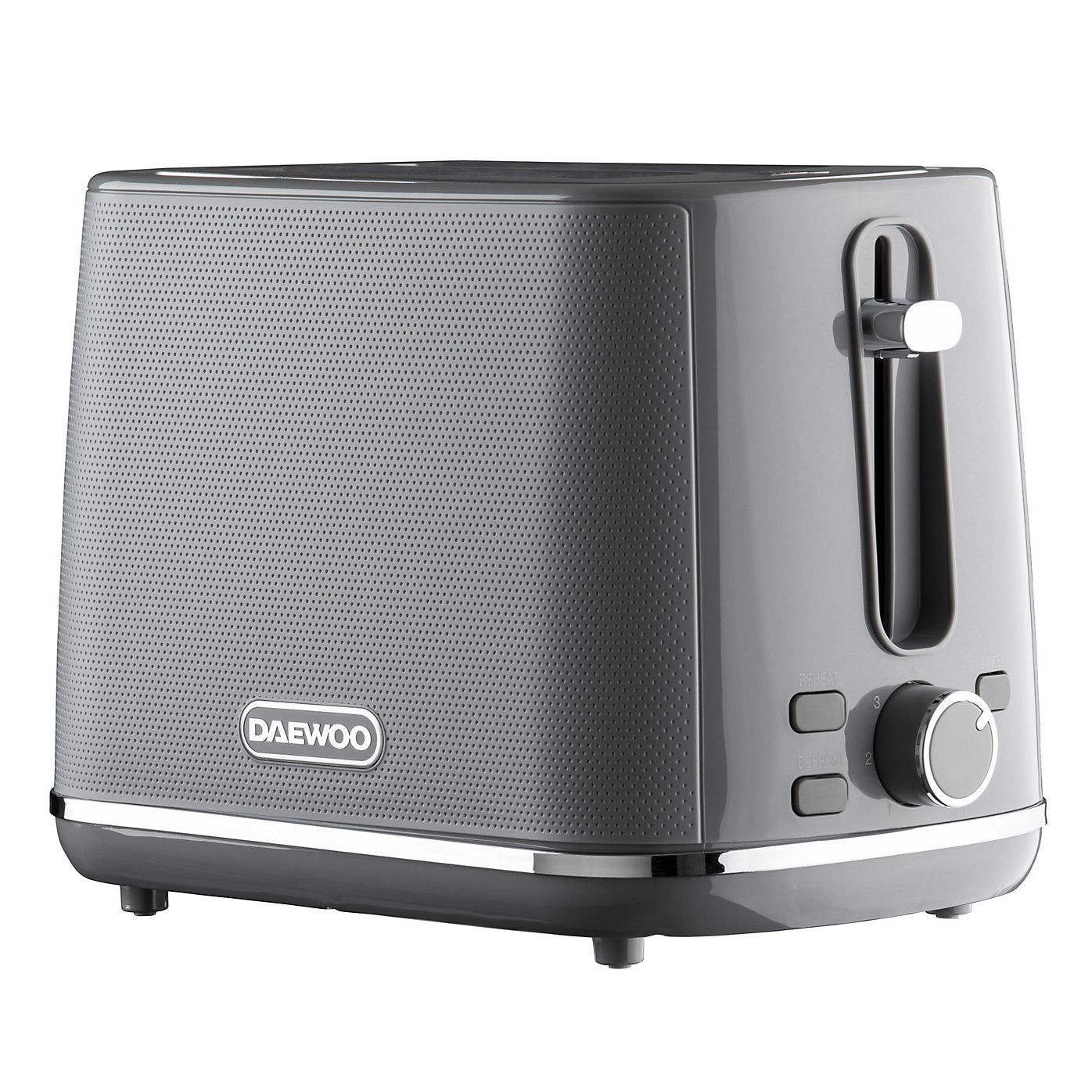 Daewoo Stirling Two Slice Toaster | Reheat & Defrost | 7 Browning Functions | Grey