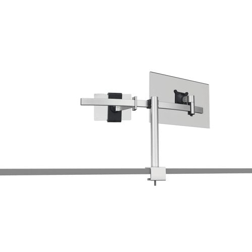 Durable Monitor Mount PRO for 1 Screen Up to 27in 1 Tablet Up to 13in + Desk Clamp Attachment 508723