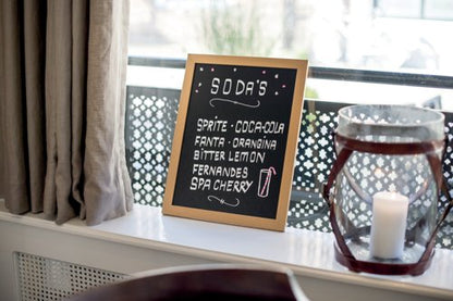 Securit Woody Chalkboard with White Chalk Marker and Mounting Kit 300x10x400mm Teak WBW-TE-30-40