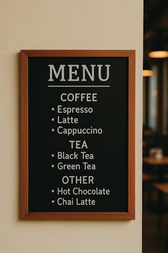 Deflecto Wall Mounted Chalkboard 600x800mm Teak WCB-60-80-TE