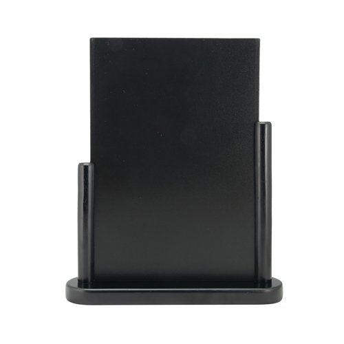 Deflecto Double Sided Large Countertop Chalkboard Information Display Black TCB-LG-BLK