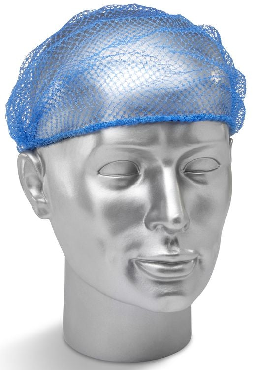 Disposable Hair Nets 5mm  Mesh Pack Size 100 {Colour Blue} - UK BUSINESS SUPPLIES