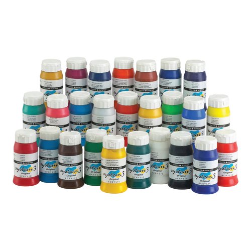 Daler-Rowney System 3 Acrylic Paint 500ml Emerald Green 005949