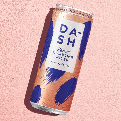 Dash Water Sparkling Water Peach 330ml Can (Pack of 12) DBL004
