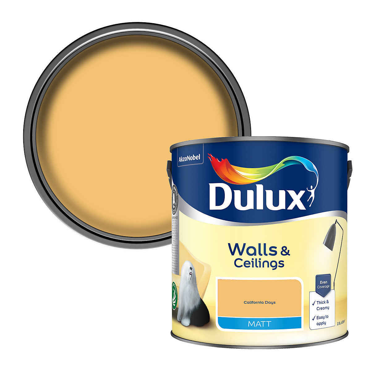 Dulux California Days Matt Wall & Ceiling Emulsion Paint | 1 x 2.5L