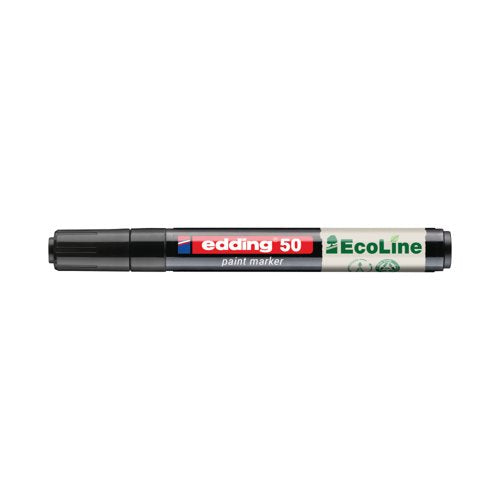 Edding E-50 Water-Based Paint Marker Medium Black (Pack of 10) 4-50-001/10