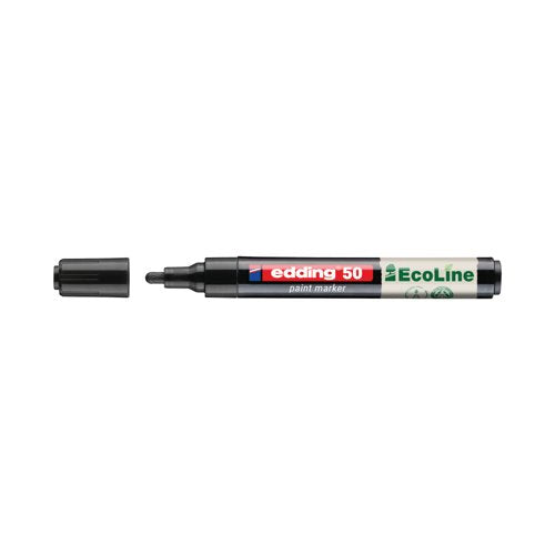 Edding E-50 Water-Based Paint Marker Medium Black (Pack of 10) 4-50-001/10