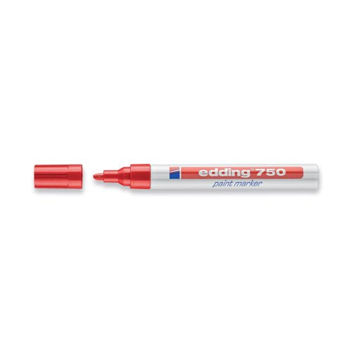 Edding 750 Bullet Tip Paint Marker Medium Red (Pack of 10) 750-002
