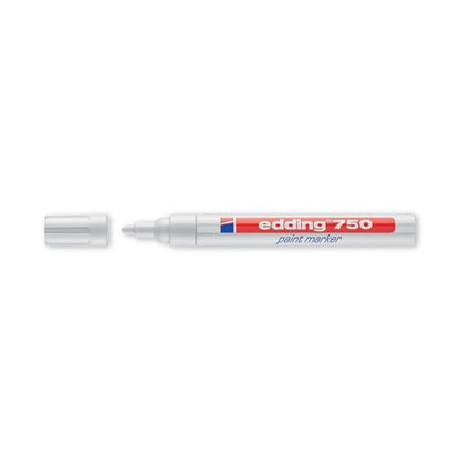 Edding 750 Opaque White Bullet Tip Paint Marker (Pack of 10) 750-049