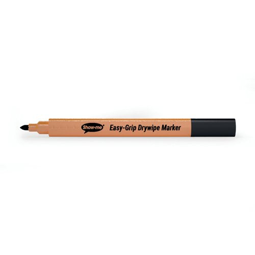 Show-me Whiteboard Pens Triangular Black (Pack of 10) EGWM10