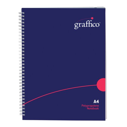 Graffico by 5 Star Polypropylene Wirebound Notebook 140pg A4 EN08818