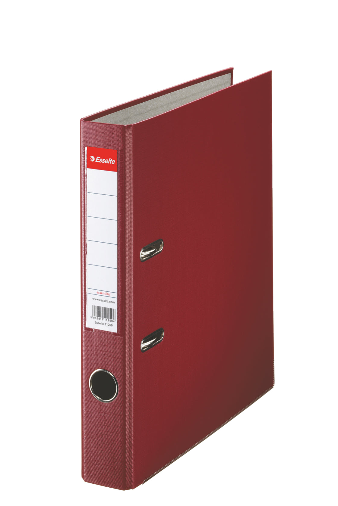Esselte Essentials Lever Arch File Polypropylene A4 50mm Spine Width Burgundy (Pack 25) 81173