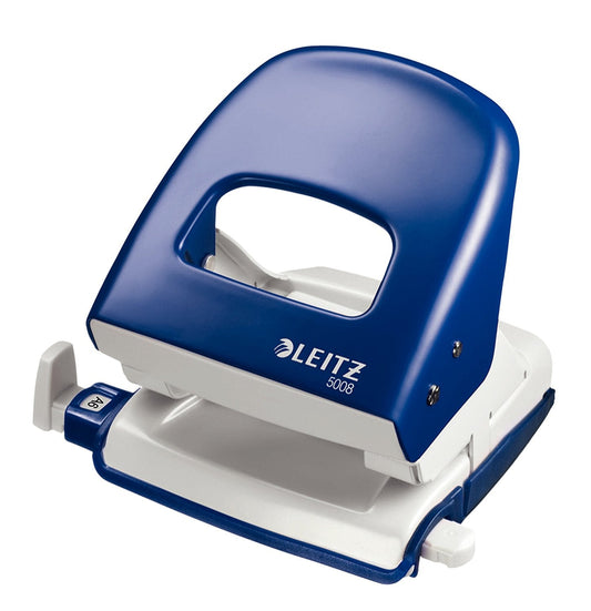 Leitz 5008 2 Hole Punch Metal 30 Sheet Blue 50080035