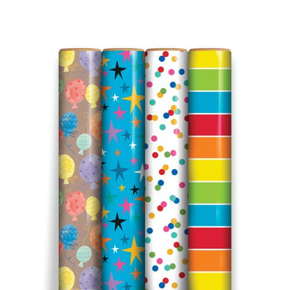 Generic Giftwrap Paper 3m Assorted Pack of 49 37094-GWC