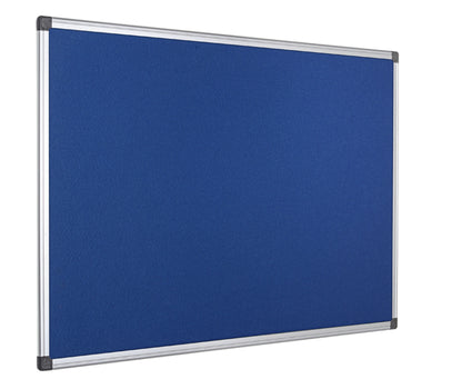 Bi-Office Maya Blue Felt Noticeboard Aluminium Frame 1500x1200mm - FA1243170