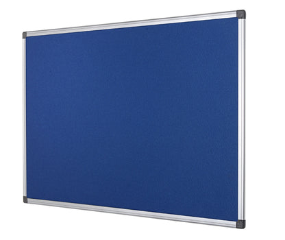 Bi-Office Maya Blue Felt Noticeboard Aluminium Frame 2400x1200mm - FA2143170