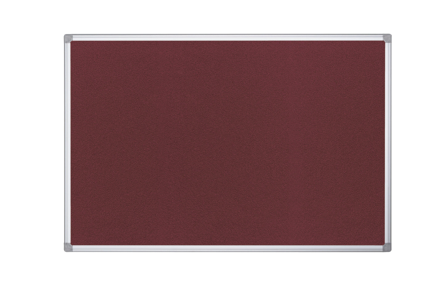Bi-Office Maya Burgundy Felt Noticeboard Aluminium Frame 1200x1200mm - FA3833170